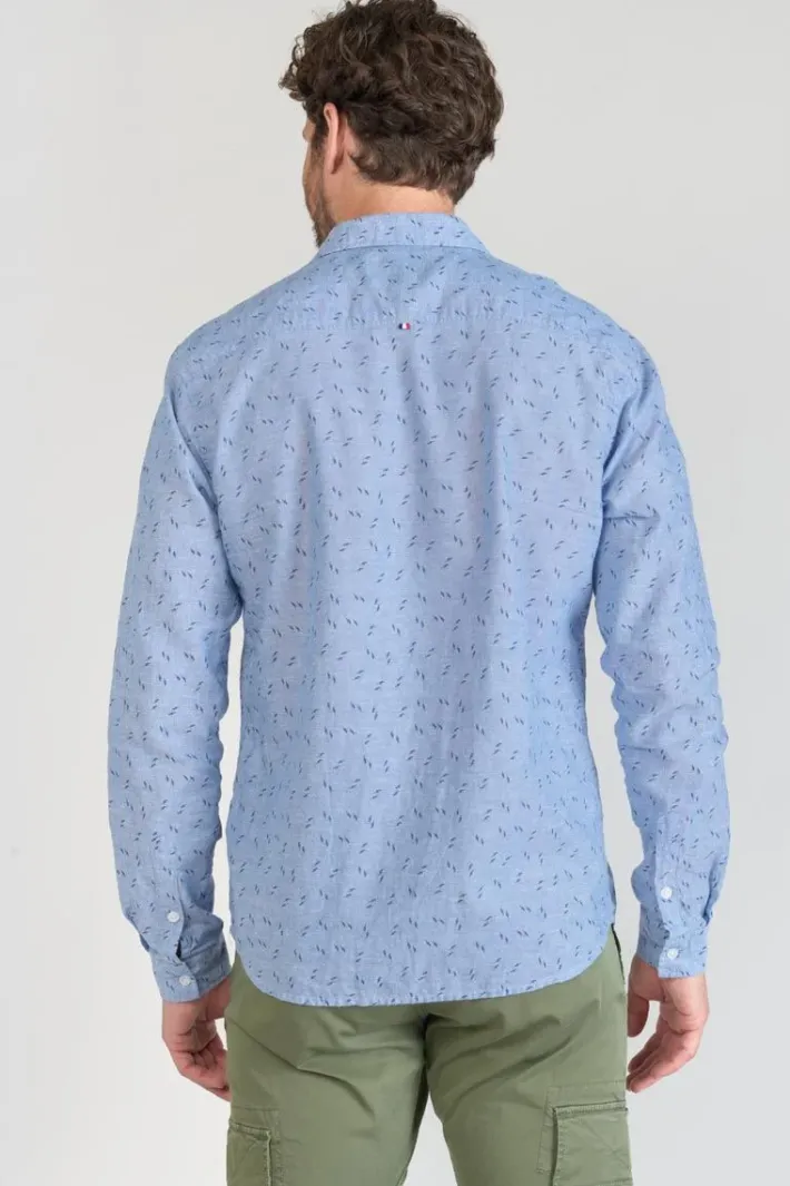 Le Temps des Cerises Chemise Arpe En Lin Melange Bleu Ciel Blue Fashion
