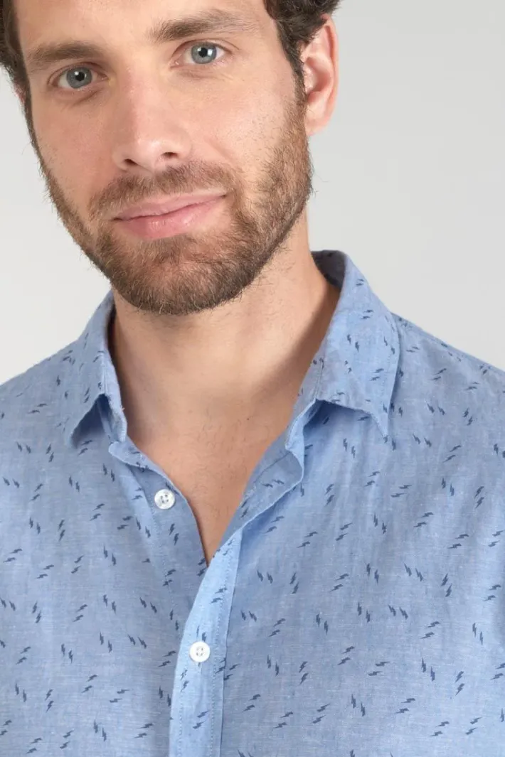 Le Temps des Cerises Chemise Arpe En Lin Melange Bleu Ciel Blue Fashion