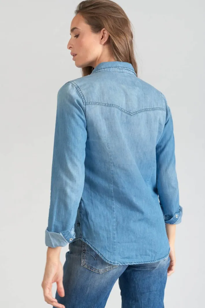 Le Temps des Cerises Chemise En Jeans Juanita Bleu Clair Blue Fashion
