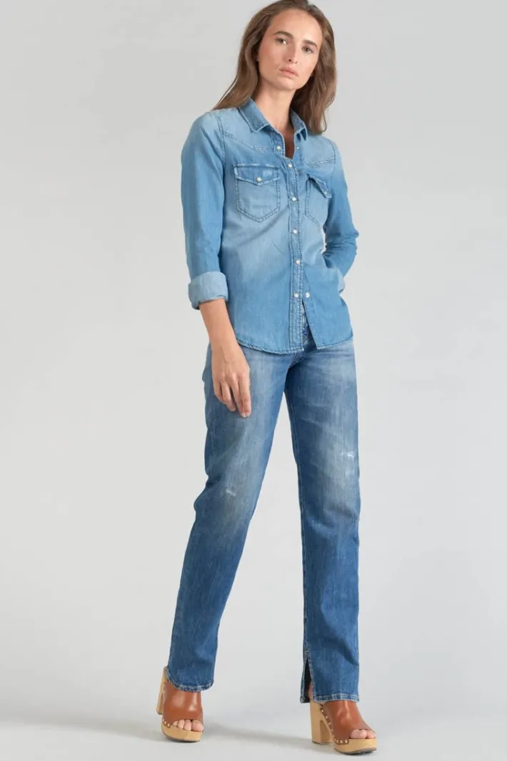 Le Temps des Cerises Chemise En Jeans Juanita Bleu Clair Blue Fashion