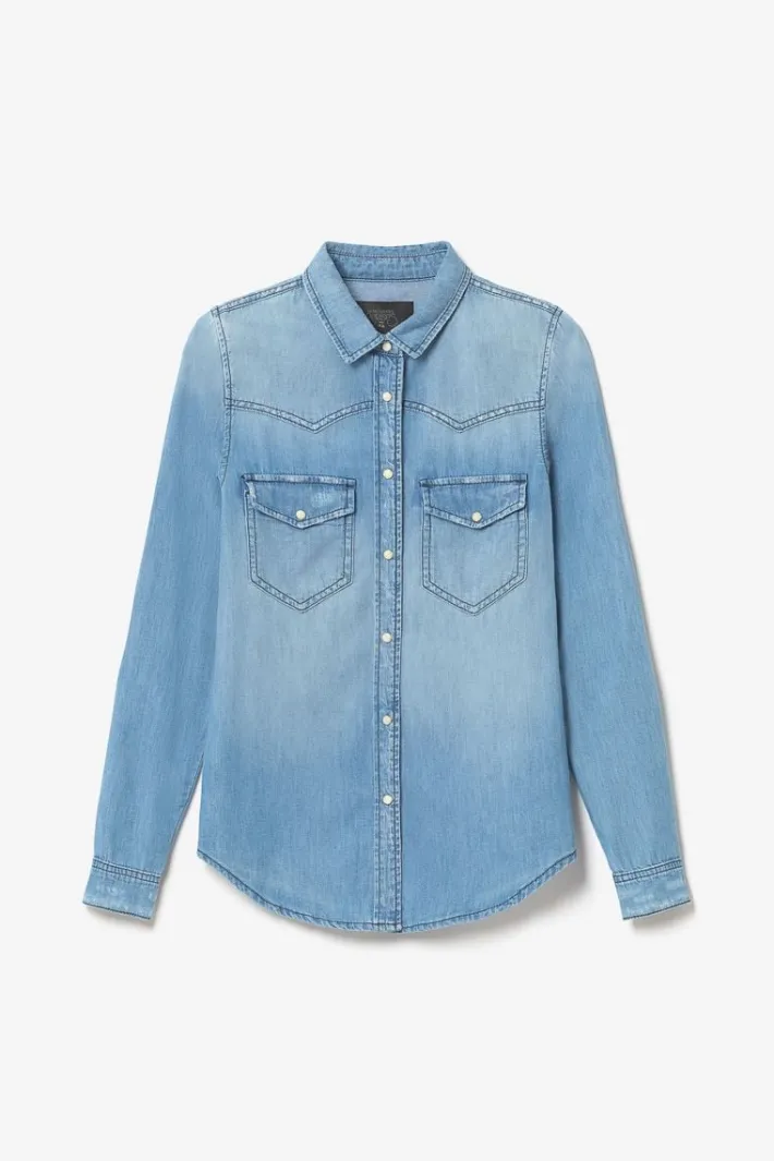 Le Temps des Cerises Chemise En Jeans Juanita Bleu Clair Blue Fashion
