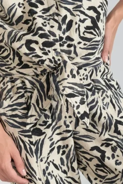 Le Temps des Cerises Chemise En Lin Melange Noor A Motif Animalier Zebra Fashion