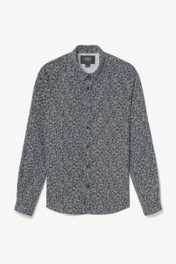 Le Temps des Cerises Chemise Fibor A Motif Fleuri Noir Et Blanc Galaxy Cheap