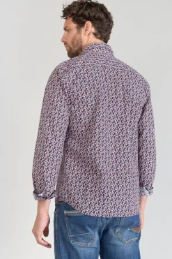 Le Temps des Cerises Chemise Floy A Motif Fleuri Rouge Peacoat Clearance