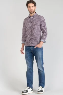 Le Temps des Cerises Chemise Floy A Motif Fleuri Rouge Peacoat Clearance