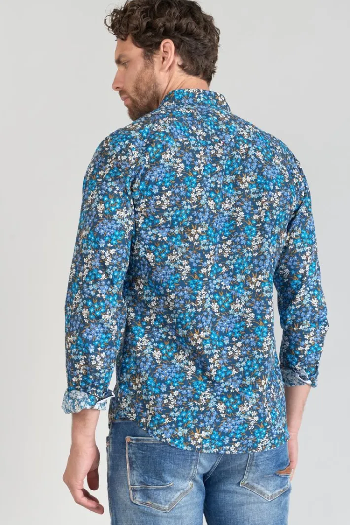 Le Temps des Cerises Chemise Griba A Motif Fleuri Bleu Galaxy Best