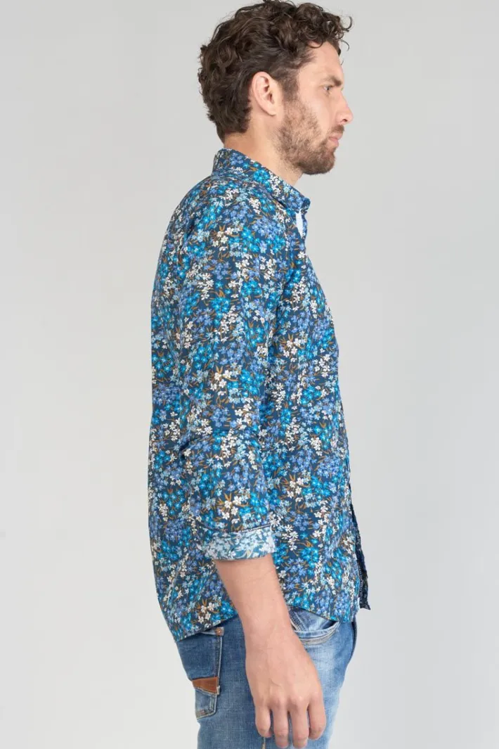 Le Temps des Cerises Chemise Griba A Motif Fleuri Bleu Galaxy Best