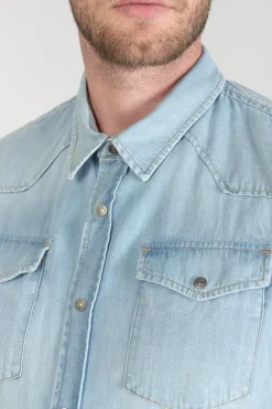 Le Temps des Cerises Chemise Juanito En Jeans Bleu Clair Blue Hot