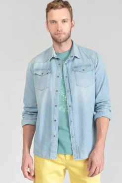 Le Temps des Cerises Chemise Juanito En Jeans Bleu Clair Blue Hot
