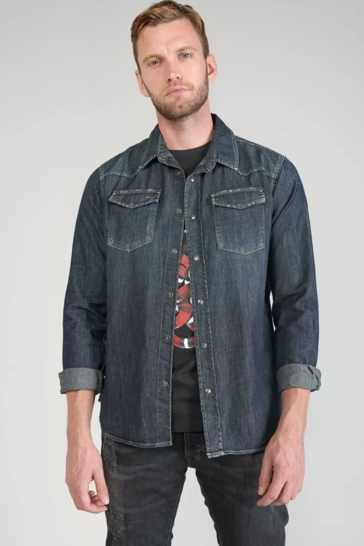 Le Temps des Cerises Chemise Juanito En Jeans Brut Blue Best Sale