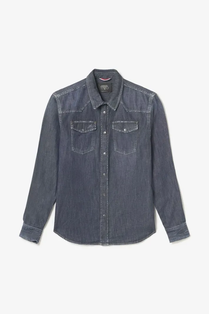 Le Temps des Cerises Chemise Juanito En Jeans Brut Blue Best Sale