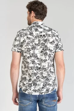 Le Temps des Cerises Chemise Krift A Motif Crane Cream Sale