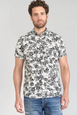 Le Temps des Cerises Chemise Krift A Motif Crane Cream Sale