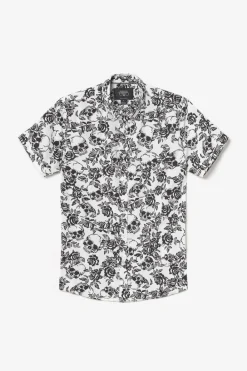 Le Temps des Cerises Chemise Krift A Motif Crane Cream Sale