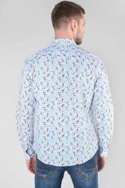 Le Temps des Cerises Chemise Mariot Blanche A Motif Feuilles Cream Cheap