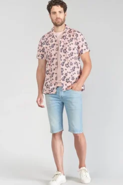 Le Temps des Cerises Chemise Postir Rose A Motif Fleuri Pink New