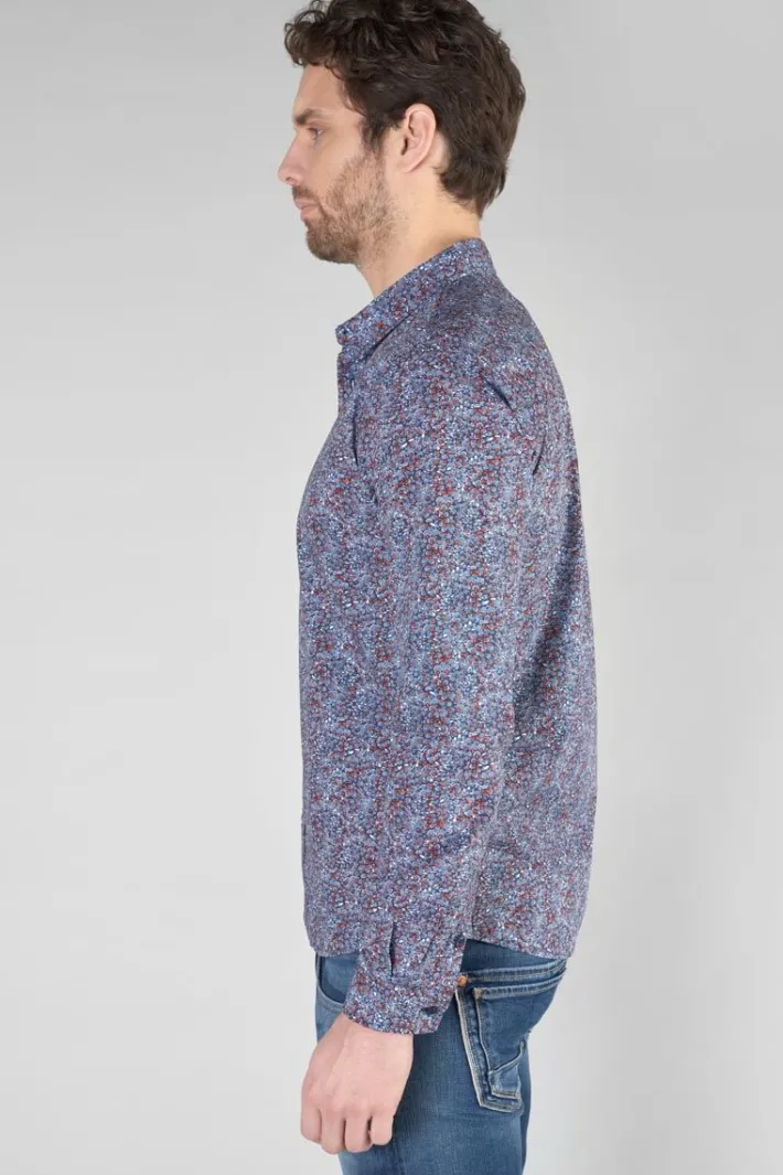 Le Temps des Cerises Chemise Retil Bleu Marine A Motif Galaxy Cheap