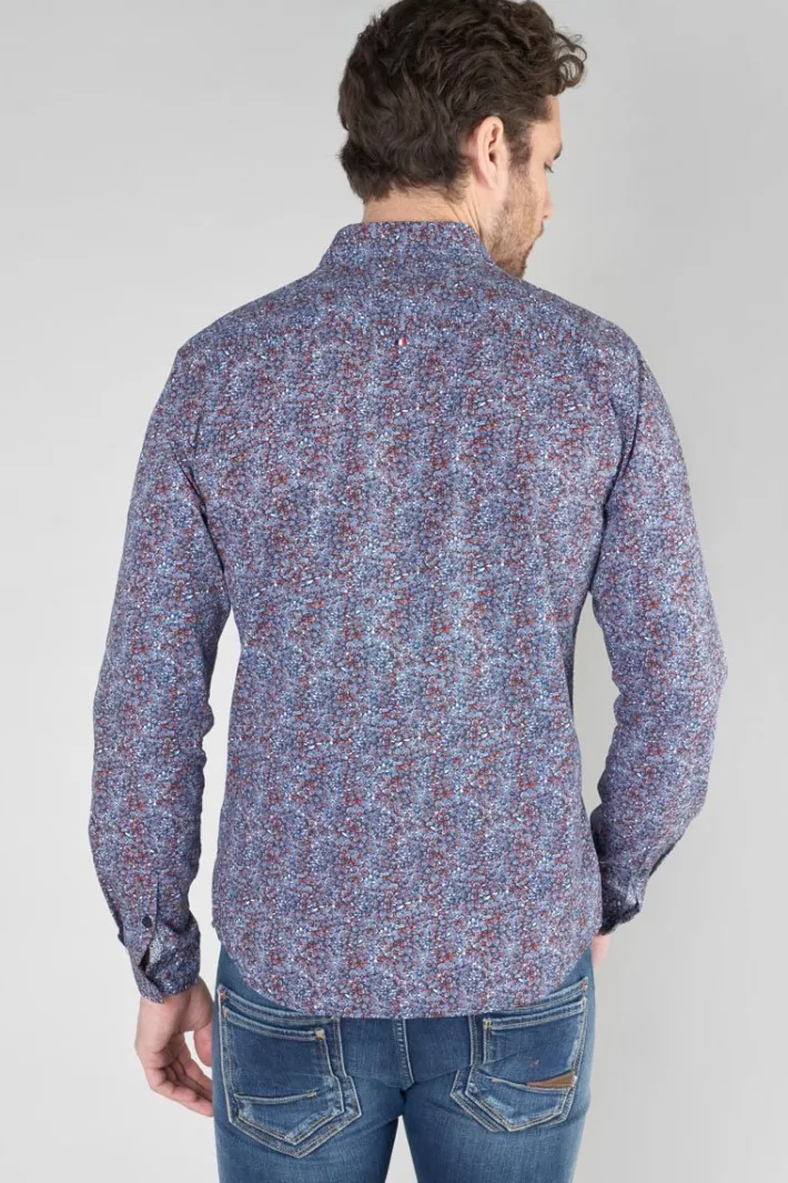 Le Temps des Cerises Chemise Retil Bleu Marine A Motif Galaxy Cheap