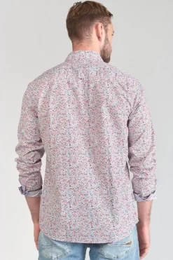 Le Temps des Cerises Chemise Rodel A Motif Fleuri Rouge Et Bleu White Best
