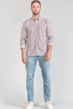 Le Temps des Cerises Chemise Rodel A Motif Fleuri Rouge Et Bleu White Best