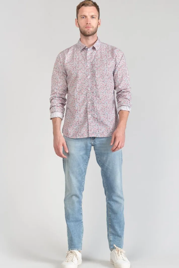 Le Temps des Cerises Chemise Rodel A Motif Fleuri Rouge Et Bleu White Best