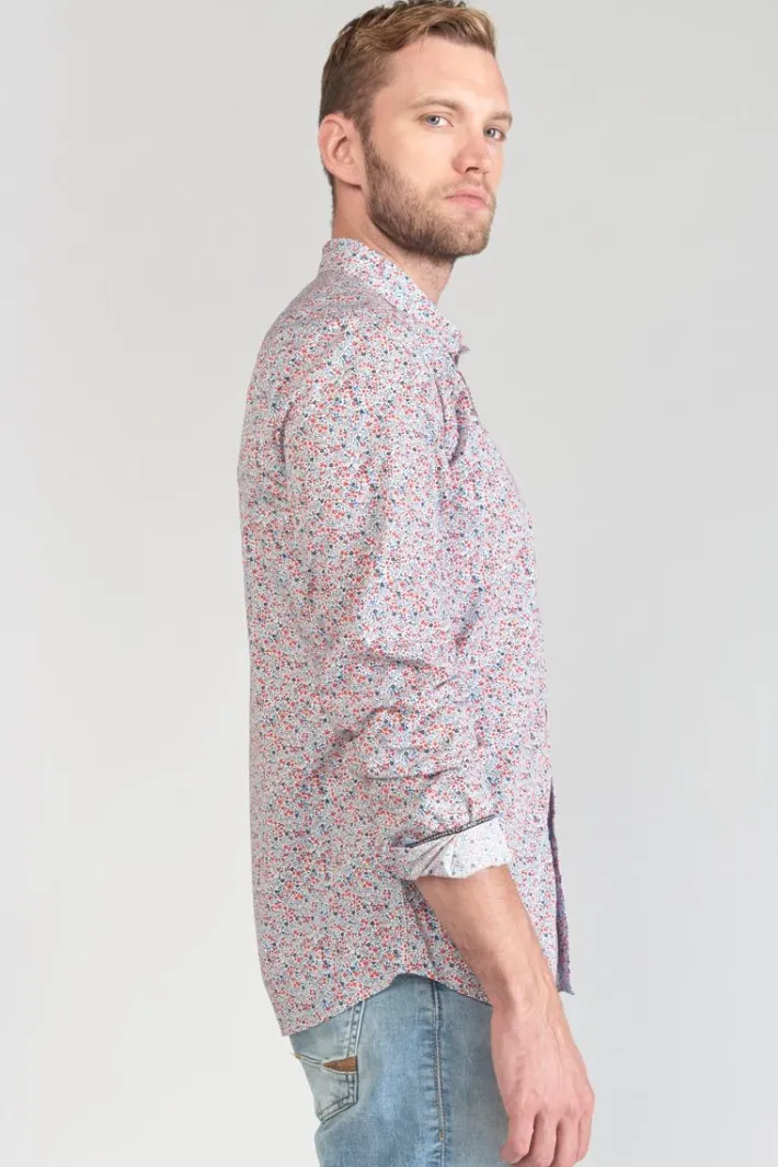 Le Temps des Cerises Chemise Rodel A Motif Fleuri Rouge Et Bleu White Best