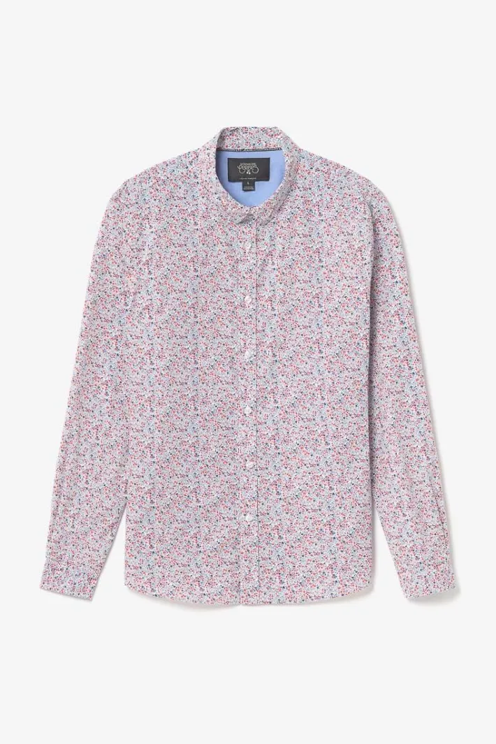 Le Temps des Cerises Chemise Rodel A Motif Fleuri Rouge Et Bleu White Best