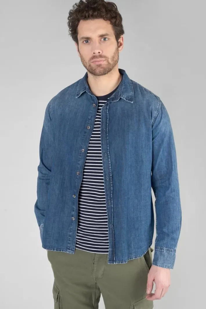 Le Temps des Cerises Chemise Valmy En Jeans Bleu Delave Blue Hot