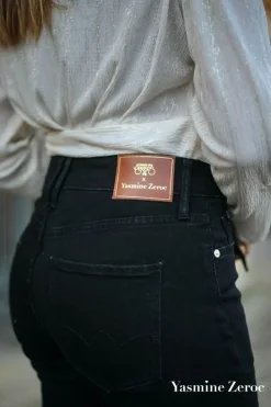Le Temps des Cerises Collab @Yasmine.Zeroc Amour 400/18 Mom Taille Haute 7/8Eme Jeans Noir N°1 Black / Black Flash Sale
