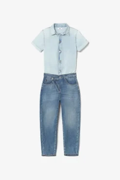 Le Temps des Cerises Combinaison Pantalon Cozette En Jeans Bleu Blue Outlet