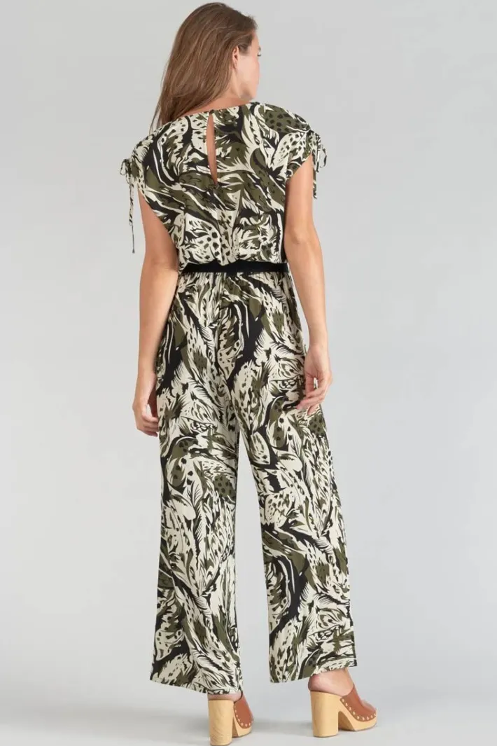 Le Temps des Cerises Combinaison Pantalon Heloise A Motif Jungle Lizard Best Sale