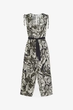 Le Temps des Cerises Combinaison Pantalon Heloise A Motif Jungle Lizard Best Sale
