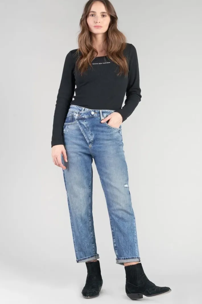 Le Temps des Cerises Cosy Boyfit 7/8Eme Jeans Destroy Vintage Bleu N°4 Blue Fashion