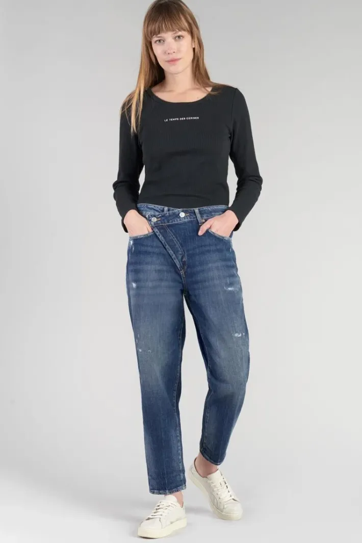 Le Temps des Cerises Cosy Boyfit 7/8Eme Jeans Destroy Bleu N°2 Blue Hot