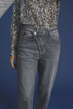 Le Temps des Cerises Cosy Boyfit 7/8Eme Jeans Gris N°3 Grey Discount