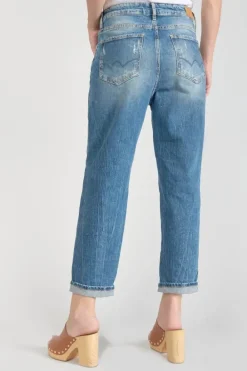 Le Temps des Cerises Cosy Pocket Boyfit 7/8Eme Jeans Destroy Bleu N°4 Blue Shop