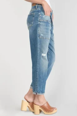 Le Temps des Cerises Cosy Pocket Boyfit 7/8Eme Jeans Destroy Bleu N°4 Blue Shop