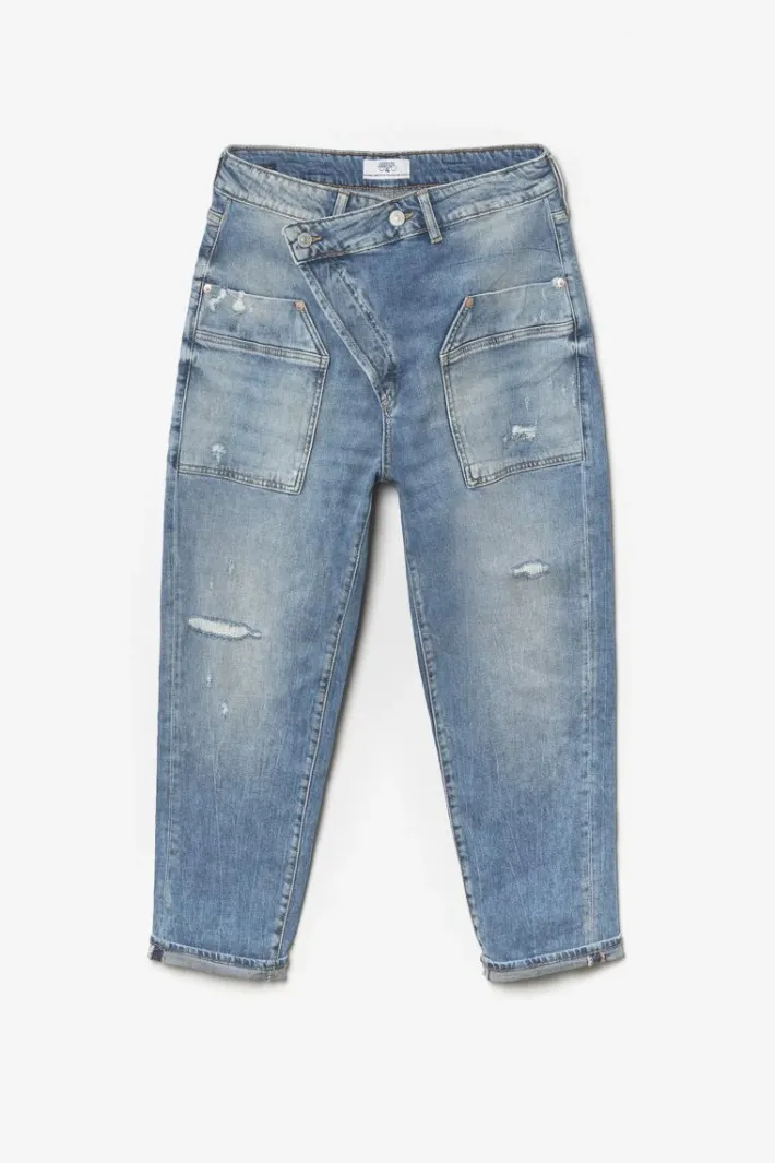 Le Temps des Cerises Cosy Pocket Boyfit 7/8Eme Jeans Destroy Bleu N°4 Blue Shop