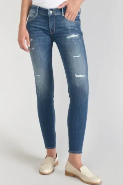 Le Temps des Cerises Etoc Pulp Slim 7/8Eme Jeans Destroy Bleu N°2 Blue Flash Sale