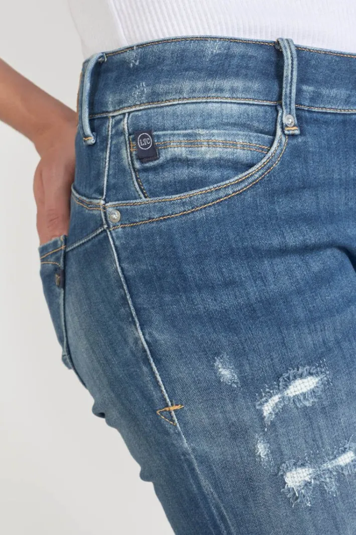 Le Temps des Cerises Etoc Pulp Slim 7/8Eme Jeans Destroy Bleu N°2 Blue Flash Sale