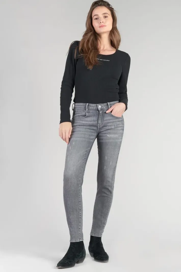 Le Temps des Cerises Eylau Power Skinny 7/8Eme Jeans Destroy Gris N°2 Grey Outlet