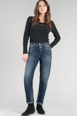 Le Temps des Cerises Fafa 400/18 Mom Taille Haute 7/8Eme Jeans Destroy Bleu N°3 Blue Sale