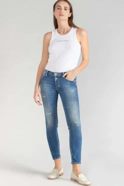 Le Temps des Cerises Fino Pulp Slim 7/8Eme Jeans Destroy Bleu N°3 Blue Best