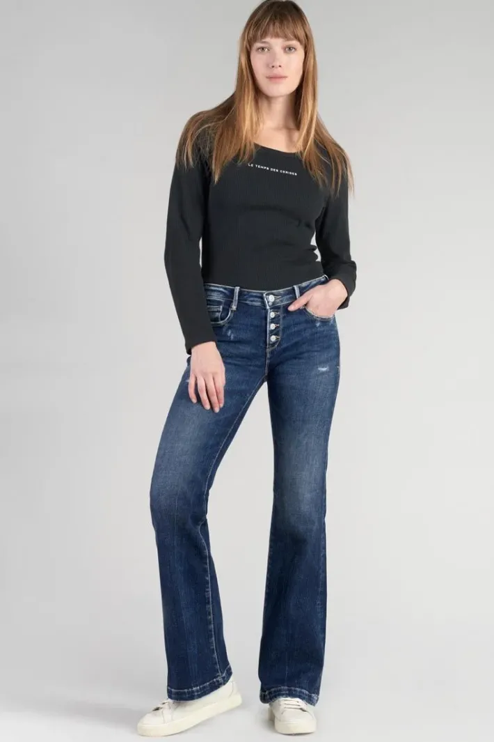 Le Temps des Cerises Foch Flare Jeans Destroy Bleu N°2 Blue Cheap