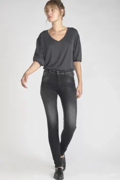 Le Temps des Cerises Foley Pulp Slim Taille Haute Jeans Noir N°1 Black / Black Shop