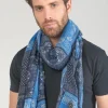 Le Temps des Cerises Foulard Brite A Motif Cachemire Bleu Peacoat Shop
