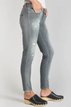 Le Temps des Cerises Goudes Power Skinny 7/8Eme Jeans Destroy Gris N°3 Grey New
