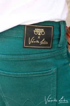Le Temps des Cerises Mary Boyfit Jeans Vert Emeraude By Veronika Loubry Galapagos Cheap
