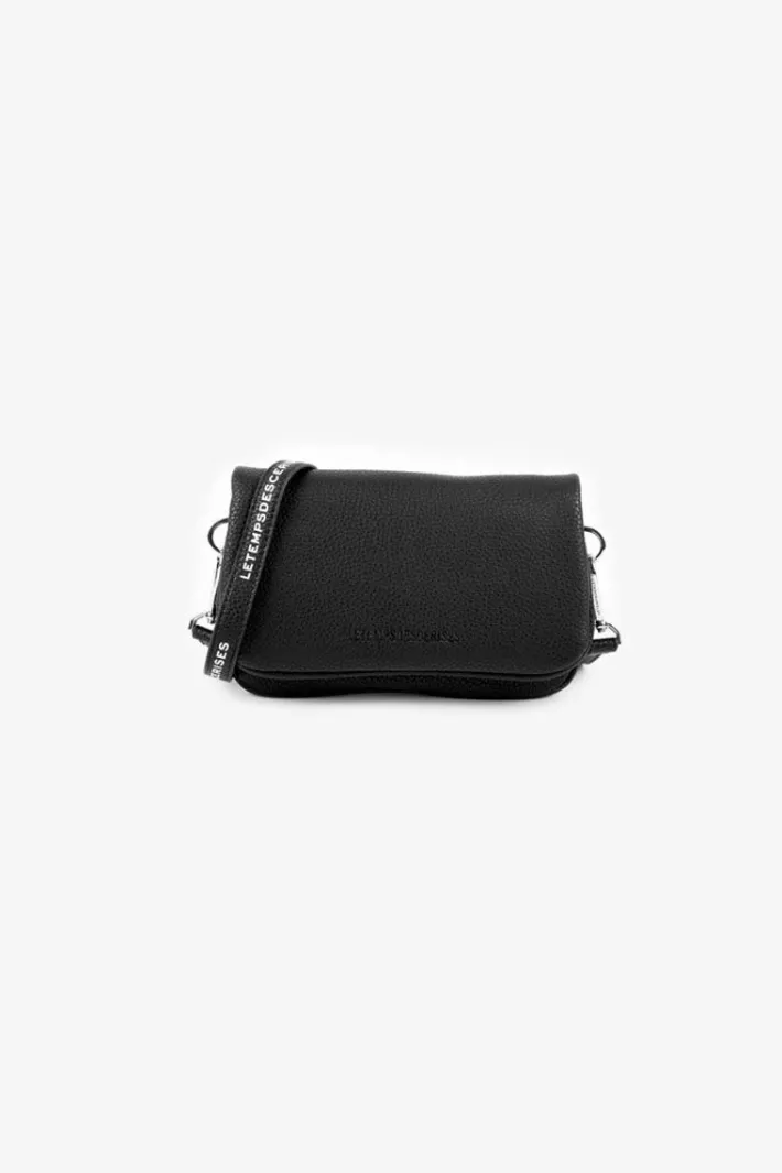 Le Temps des Cerises Mini Sac A Bandouliere Imprimee Jade Noir Black Clearance