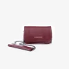 Le Temps des Cerises Mini Sac A Bandouliere Jade Bordeaux Plisse Rouge Fonce Clearance